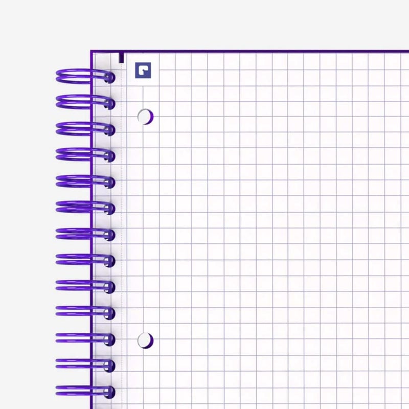 Hamelin 1 Subject, Graph Paper, Hard Cover Spiral Bound Grid Notebook, 4 Square Per Inch 150 Pages ULTRA Violet 8.5"x11" - Image 2
